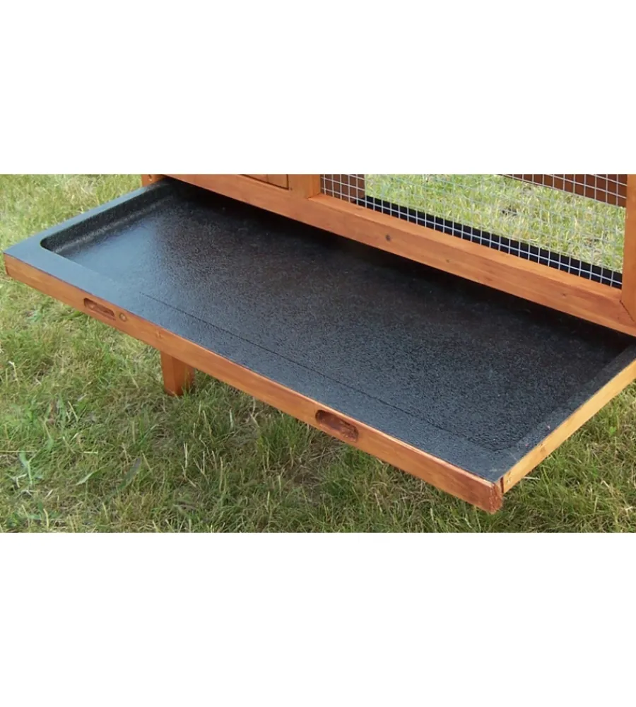 Gabbie Per Roditori-Habrita Conigliera da esterno in legno "cl 1007" 91,5x45x70 cm