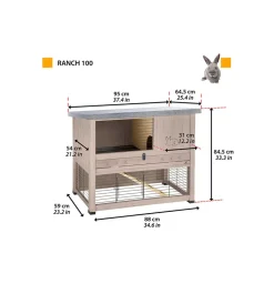 Ferplast Gabbie Per Roditori|Conigliera in legno 