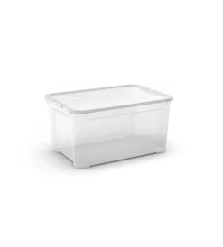 Keter Ordine E Sistemazione|Contenitore con coperchio trasparente "tbox l" in plastica 47 lt 55,6x39,1x28,3 cm