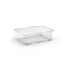 Outlet Contenitore con ruote "c-box l" in plastica trasparente 55x38,5x16,5 cm Ordine E Sistemazione