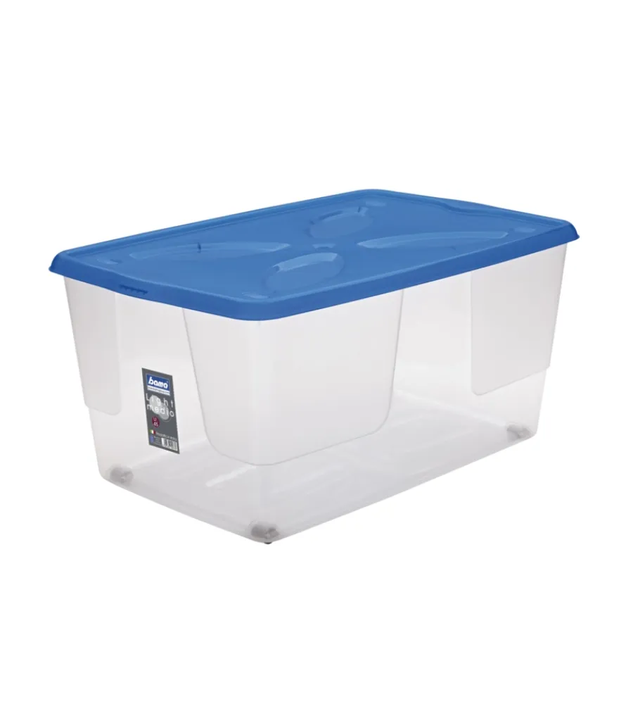 Ordine E Sistemazione-Bama Contenitore in plastica con coperchio "light medio" 45 litri