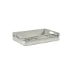Ordine E Sistemazione-ArtPlast Contenitore modulare impilabile "eurobox" in polipropilene grigio 60x40x12 cm