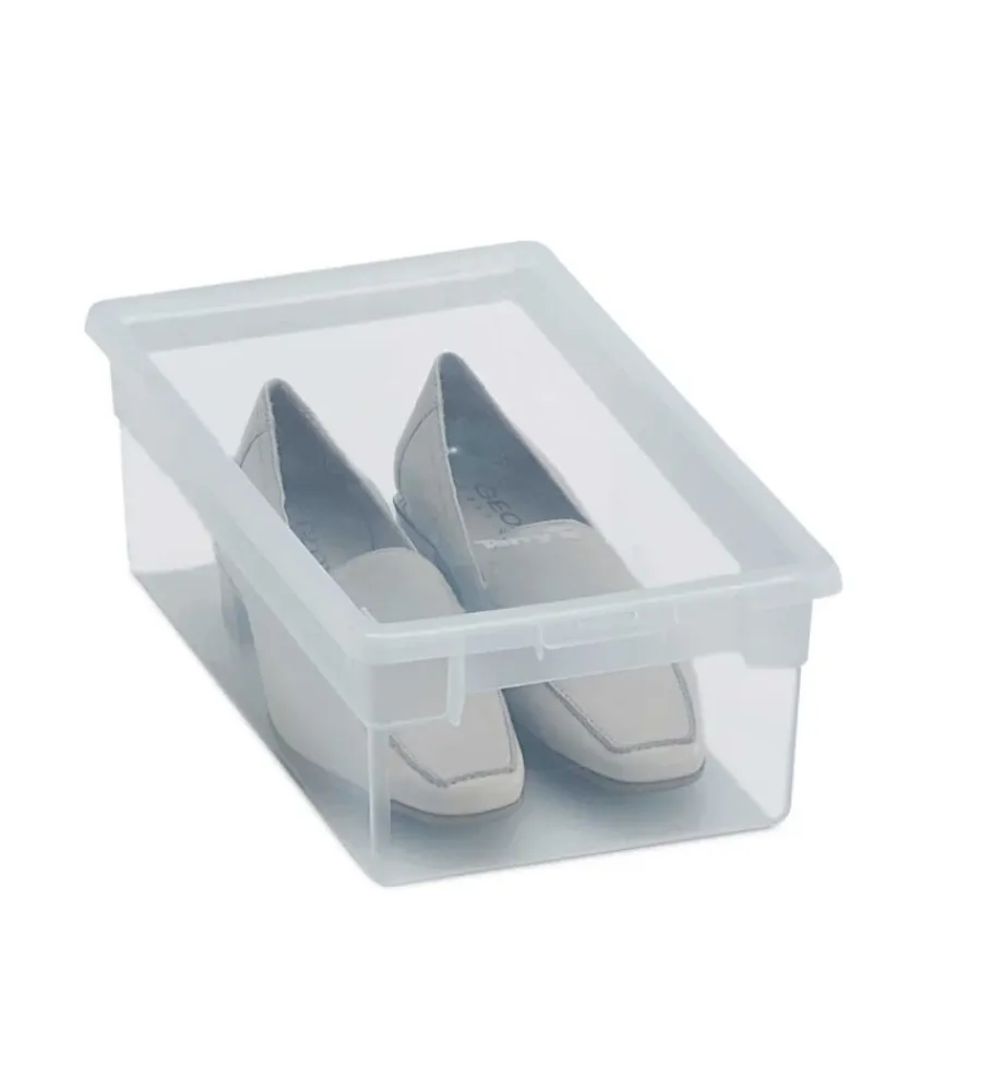 Ordine E Sistemazione|Contenitore multiuso con coperchio "light box s/2" trasparente 17,8x20,4x10 cm