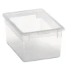 Sale Contenitore multiuso con coperchio "light box m/2" trasparente 19,5x28x13,2 cm Ordine E Sistemazione