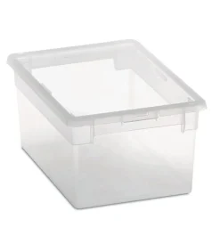Sale Contenitore multiuso con coperchio "light box m/2" trasparente 19,5x28x13,2 cm Ordine E Sistemazione