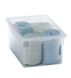 Sale Contenitore multiuso con coperchio "light box m/2" trasparente 19,5x28x13,2 cm Ordine E Sistemazione