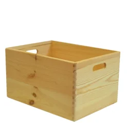 Complementi In Legno- Contenitore multiuso in legno "wood box" marrone chiaro 60x40x23 cm