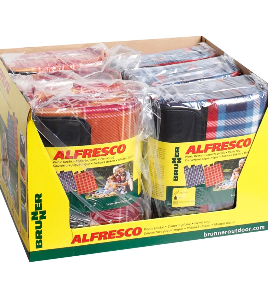 Campeggio-Brunner Coperta picnic impermeabile "alfresco" in poliestere fantasia 200x150 cm
