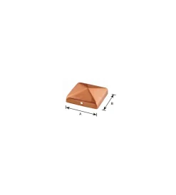 Ferramenta Per Esterno|Copertura per pali a piramide 70 x 70 mm.