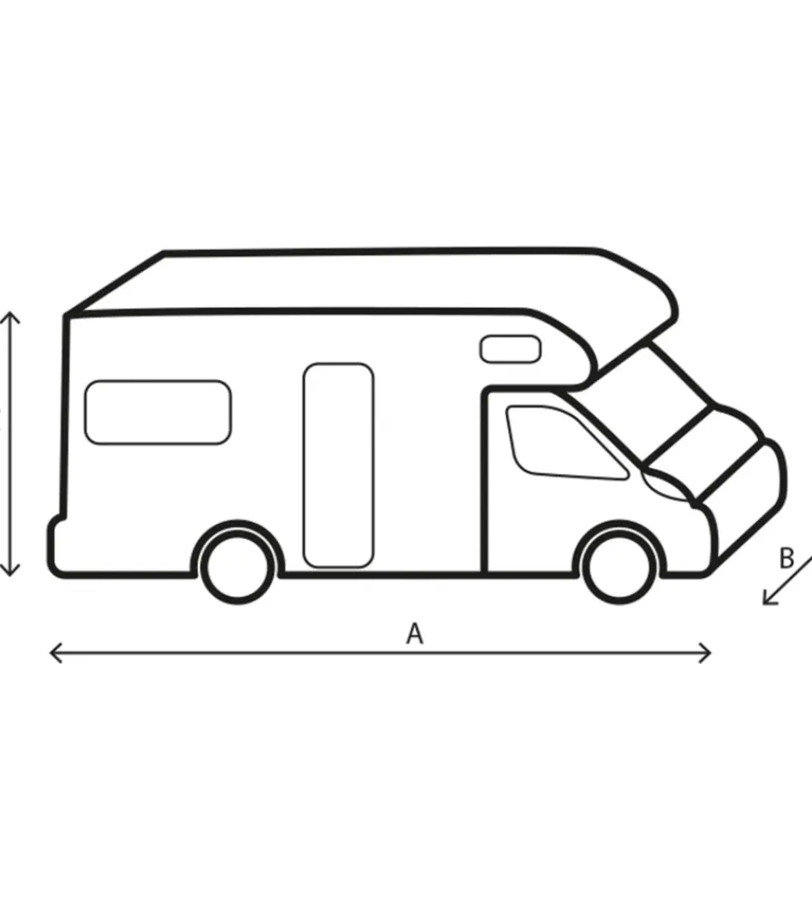 Campeggio-Brunner Copertura protettiva per camper "cover si 6 m" in tnt a 4 strati, 650-700 cm.