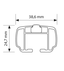 Nordrive Portaggio|Coppia barre portatutto in alluminio helio - xl - 140 cm  n15077