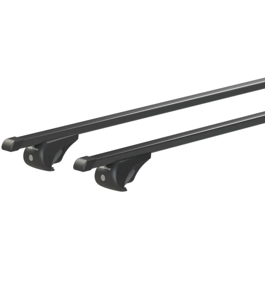 Portaggio-Nordrive Coppia barre portatutto in acciaio rail top - m - 120 cm n15030