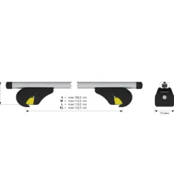 Hot Coppia barre portatutto in alluminio yuro - m - 120 cm  n15045 Portaggio