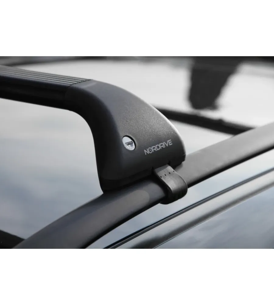 Portaggio-Nordrive Coppia barre portatutto snap-fit steel telescopiche in acciaio - mis. 1 - 80÷111 cm n15010