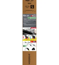 New Coppia barre portatutto snap alu telescopiche in alluminio - s - 80÷111 cm n15015 Portaggio