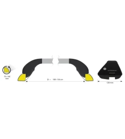 Online Coppia barre portatutto snap-fit alu telescopiche in alluminio - mis. 2 - 100÷136 cm  n15013 Portaggio