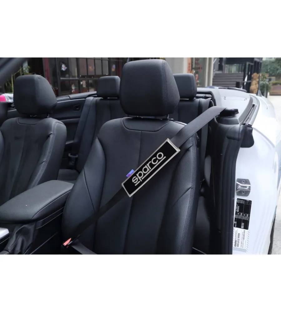 Sparco Auto Interno|Coppia di cuscinetti passacintura universali per auto "opc12120001" neri