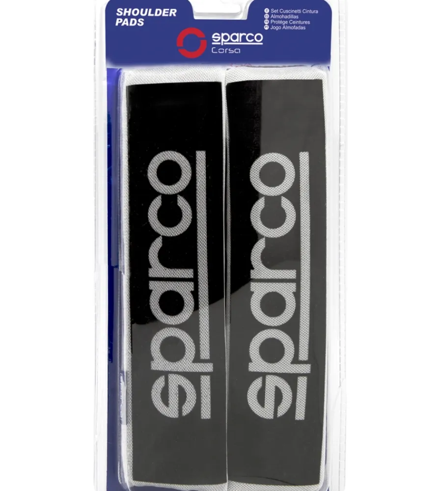Sparco Auto Interno|Coppia di cuscinetti passacintura universali per auto "opc12120001" neri