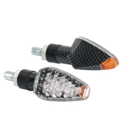 Moto-Lampa Coppia frecce carbon "tuareg" bianco  90099