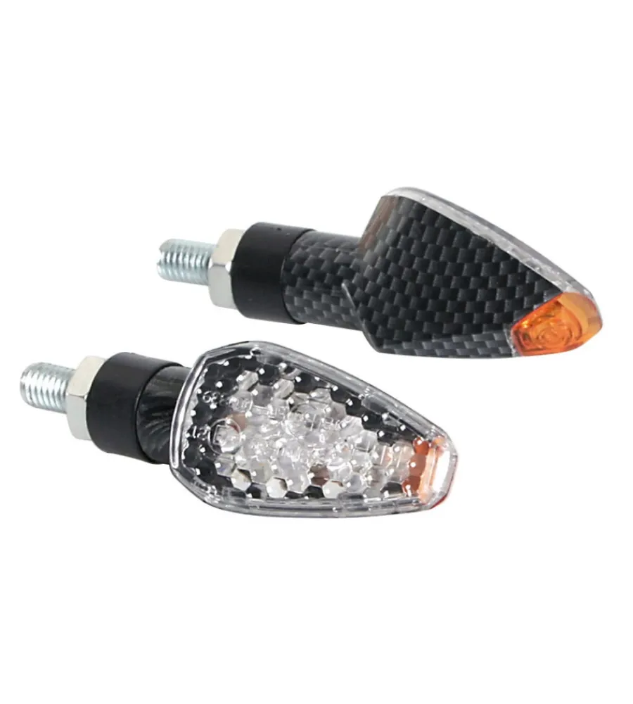 Moto-Lampa Coppia frecce carbon "tuareg" bianco 90099