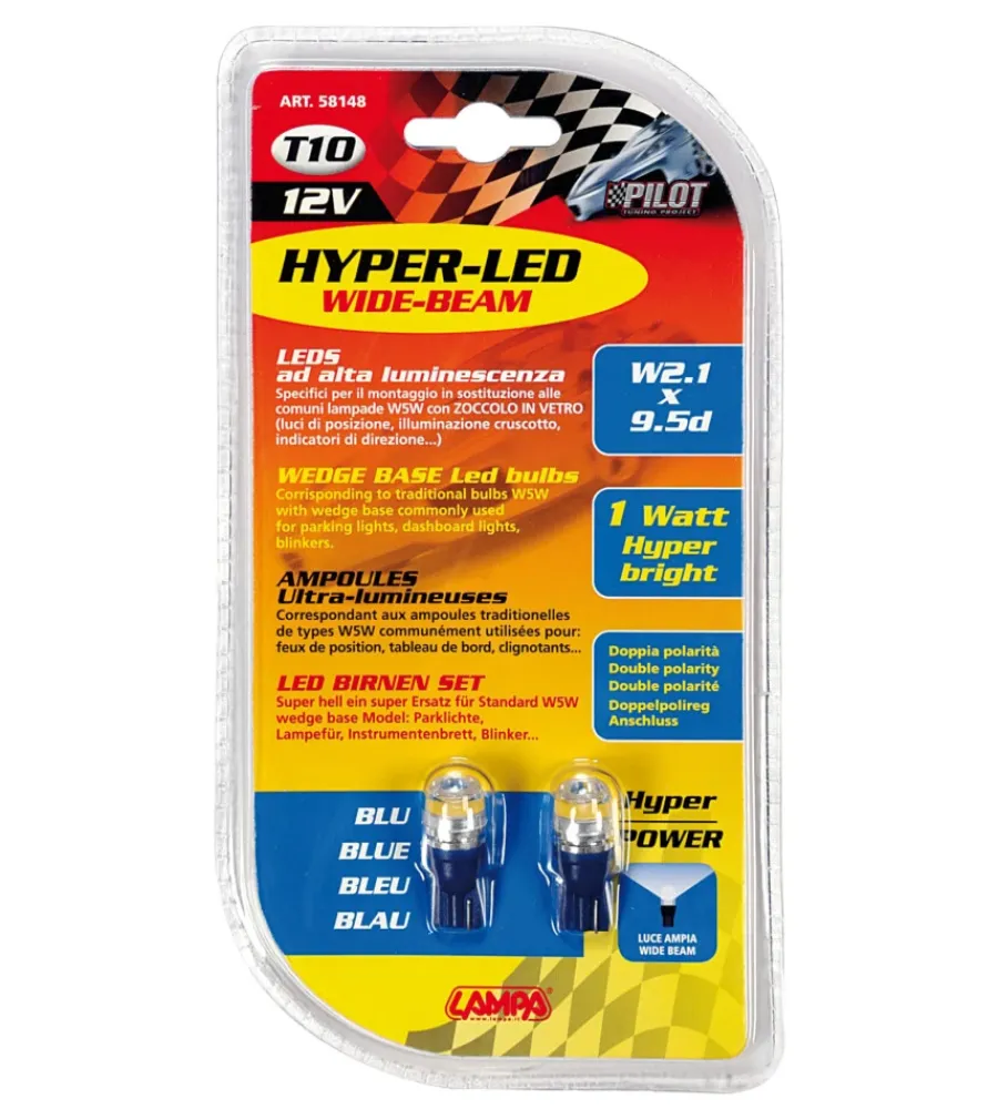 Elettrico-Lampa Coppia hyper led blu widebeam pilot 58148