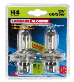 Elettrico-Lampa Coppia de h4 12v 60/55w twin d/blister  58043