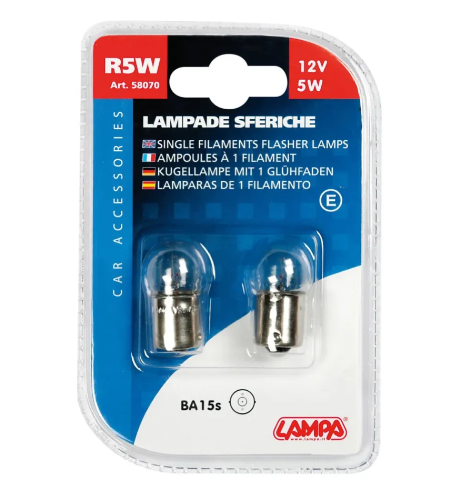 Elettrico-Lampa Coppia de sfera 12v 5w ba15s 58070