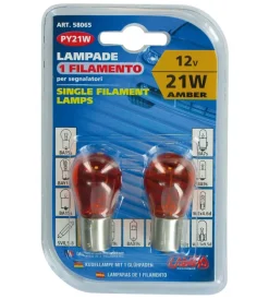Elettrico-Lampa Coppia de 12v 15s 21w arancio 58065