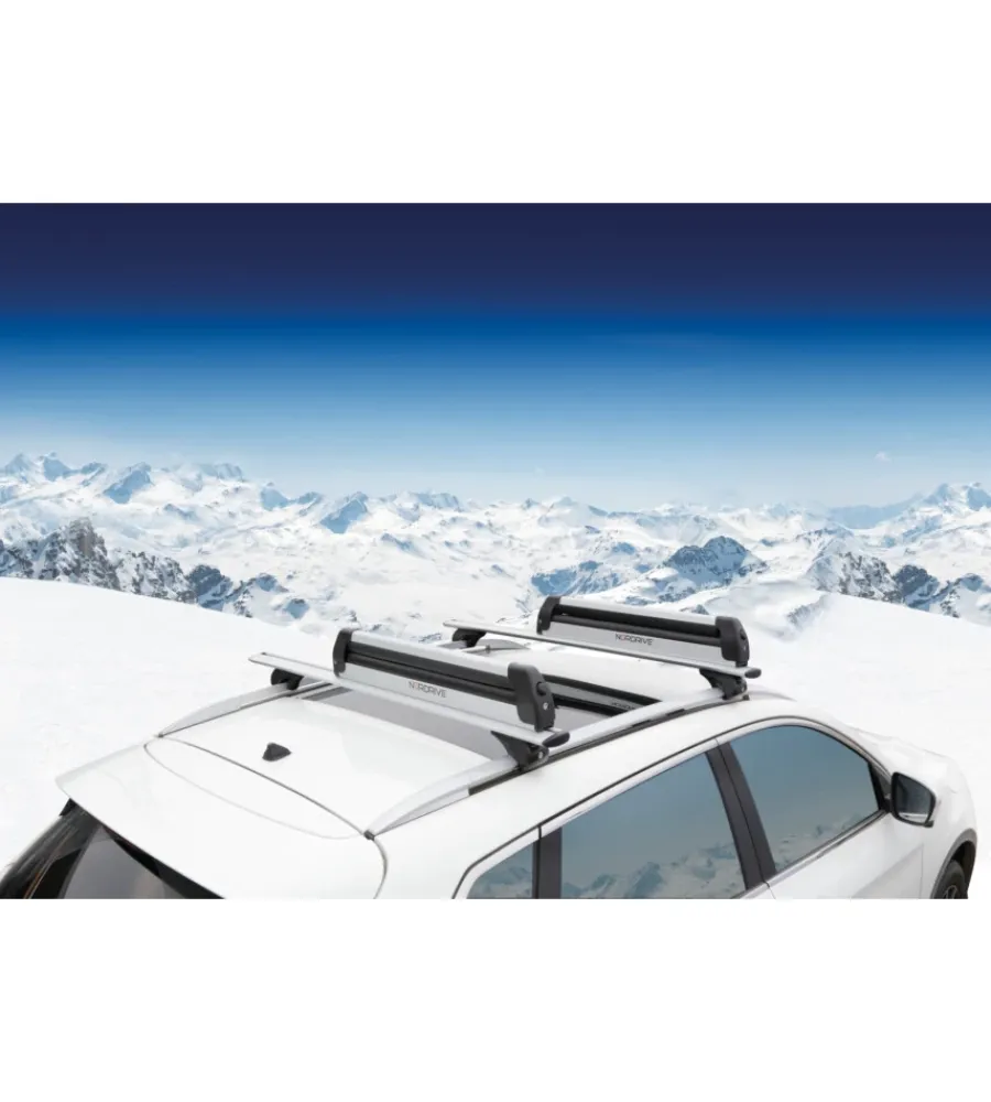 Portaggio-Nordrive Coppia portasci "pro-slider evo aluminium ps-60" argento - n40000