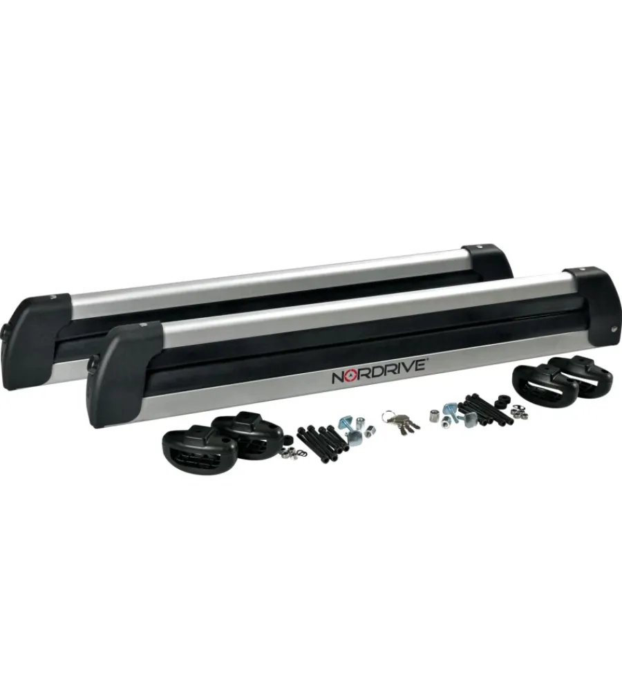 Portaggio-Nordrive Coppia portasci "nordic-king evo aluminium nk-60" argento - n40011