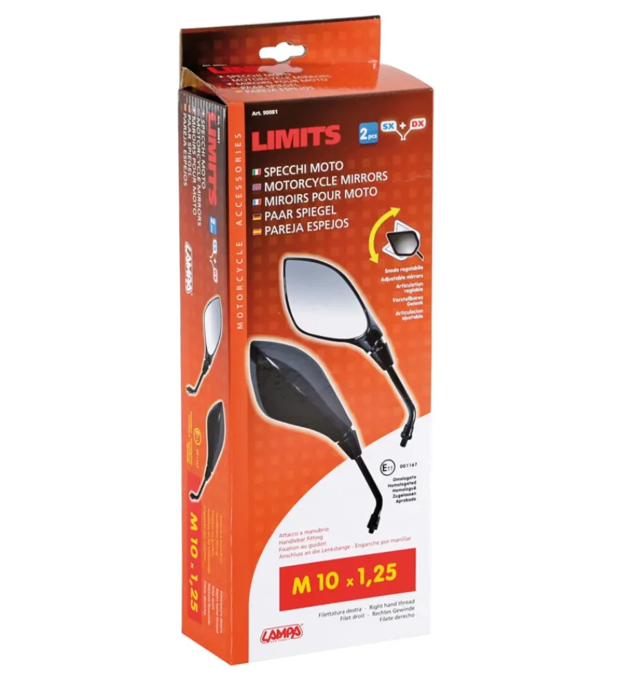 Moto-Lampa Coppia specchietti "limits" 90081