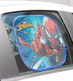 Auto Interno|Coppia tendine auto laterali "spiderman" 44x35 cm