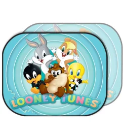 Auto Interno|Coppia tendine auto laterali "looney tunes" 44x35 cm