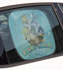Auto Interno|Coppia tendine auto laterali "looney tunes" 44x35 cm