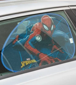 Sale Coppia tendine auto laterali trapezio "spiderman" 65x38 cm Auto Interno