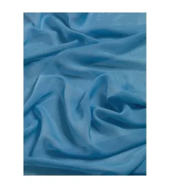 Tessile D'Arredo- Coppia tendine boucle soft blu 70x240