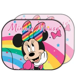 Auto Interno|Coppia tendine laterali "disney minnie mouse" arcobaleno 44x35 cm