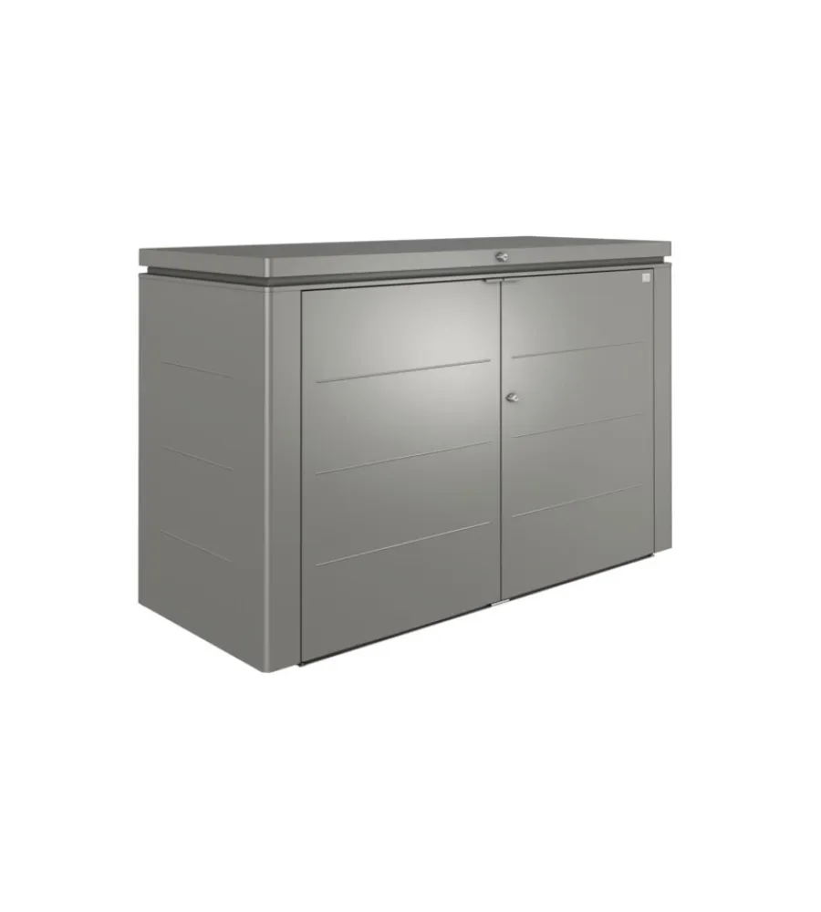 Copribidone o portattrezzi "highboard 200" in acciaio zincato grigio quarzo metallizzato - cod. 70025 Contenitori Da Esterno