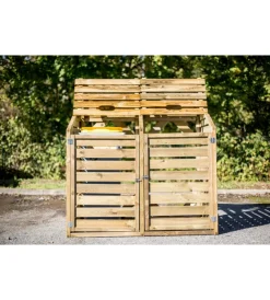 Sale Copribidoni spazzatura "cp 15090" in pino silvestre 150x90x120 cm Contenitori Da Esterno