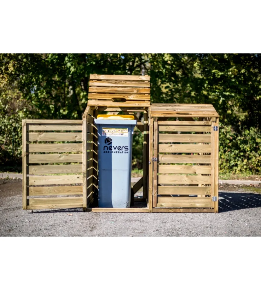 Sale Copribidoni spazzatura "cp 15090" in pino silvestre 150x90x120 cm Contenitori Da Esterno