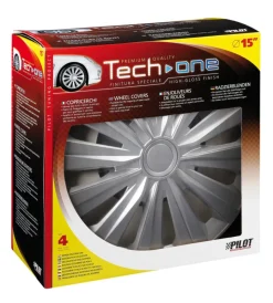 Lampa Auto Esterno|Copricerchi per auto "multi silver" - ø 15" pilot  31637