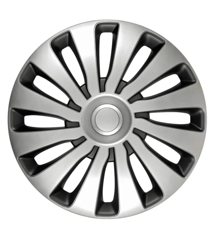 Auto Esterno-Lampa Copricerchi per auto "sepang" silver & black - ø 14" pilot 31656