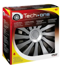 Lampa Auto Esterno|Copricerchi per auto "sepang" silver & black - ø 15" pilot  31657