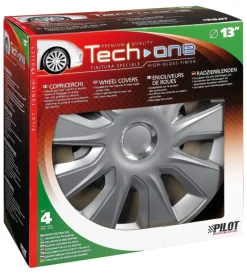 Auto Esterno-Lampa Copricerchi per auto "stratos rc silver" - ø 13" pilot  31595