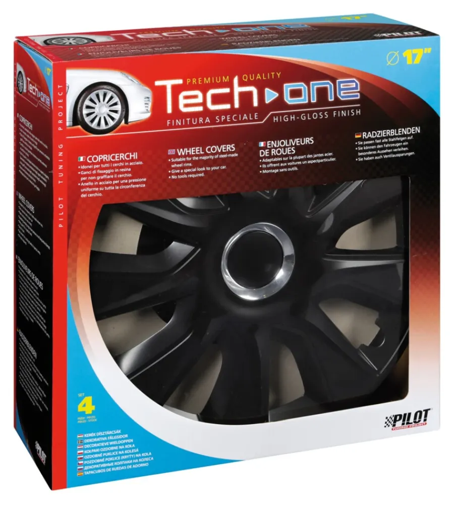 Auto Esterno-Lampa Copricerchi per auto "stratos rc black" - ø 17" pilot 31609