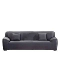 Tessile D'Arredo-BellaHome Copridivano 4 posti elasticizzato grigio, 235-300 cm