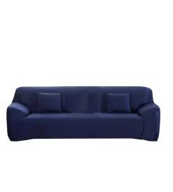 Tessile D'Arredo-BellaHome Copridivano 4 posti elasticizzato blu, 235-300 cm