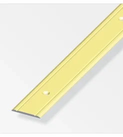 Alfer aluminium Ferramenta Per Mobili E Infissi|Coprisoglia  30 x 2  alluminio ottonato  forato  1 metro.