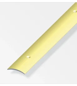 Alfer aluminium Ferramenta Per Mobili E Infissi|Coprisoglia  30 x 5  alluminio ottonato  forato  2 m