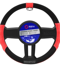 Auto Interno-Sparco Coprivolante auto universale rosso/nero antiscivolo - spc1108